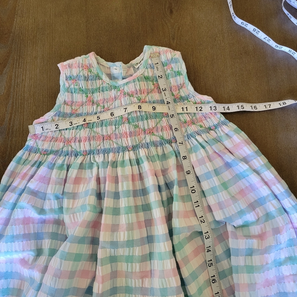Royal Child Smocked Embroidered Sleeveless Romper Pants Sz 18m-24m - Picture 9 of 10